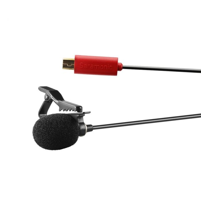 Saramonic SR-GMX1 - Platinum Lavalier Clip-on Microphone with Lapel Clip, Foam and Furry Windscreens