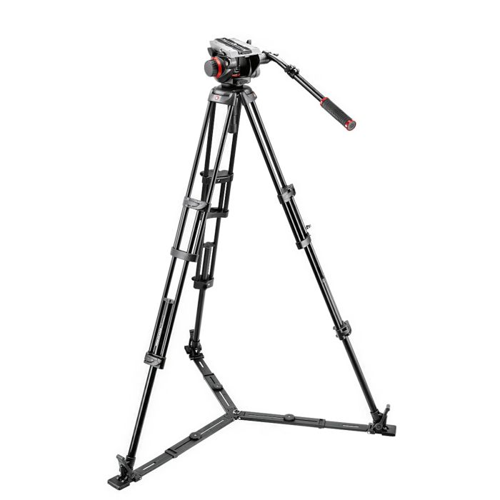 Manfrotto 504 Fluid Video Head & 546GB Aluminium Twin Leg Tripod (504HD,546GBK)