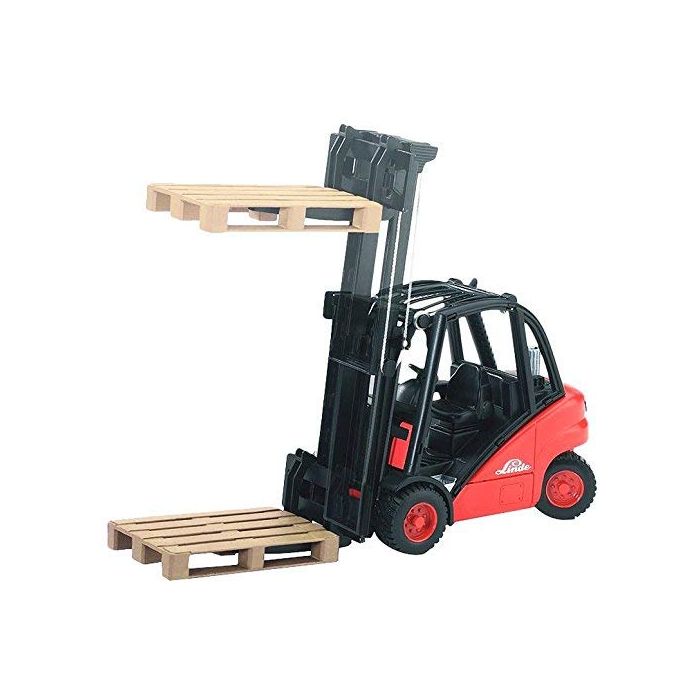 Bruder Linde H30D Forklift with Tow-Coupling and 2 Pallets (02511)