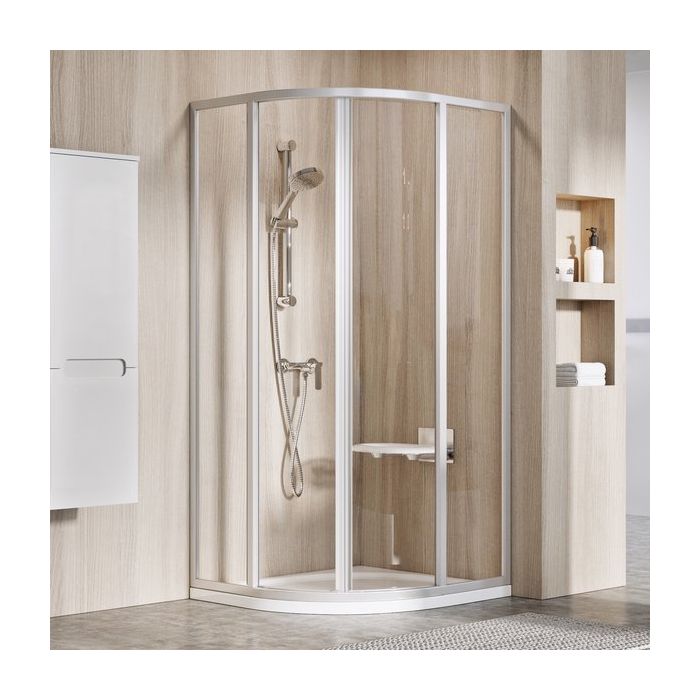 Ravak Shower Corner SKCP4-80 White + Polystyrene Pearl (3114O10211)