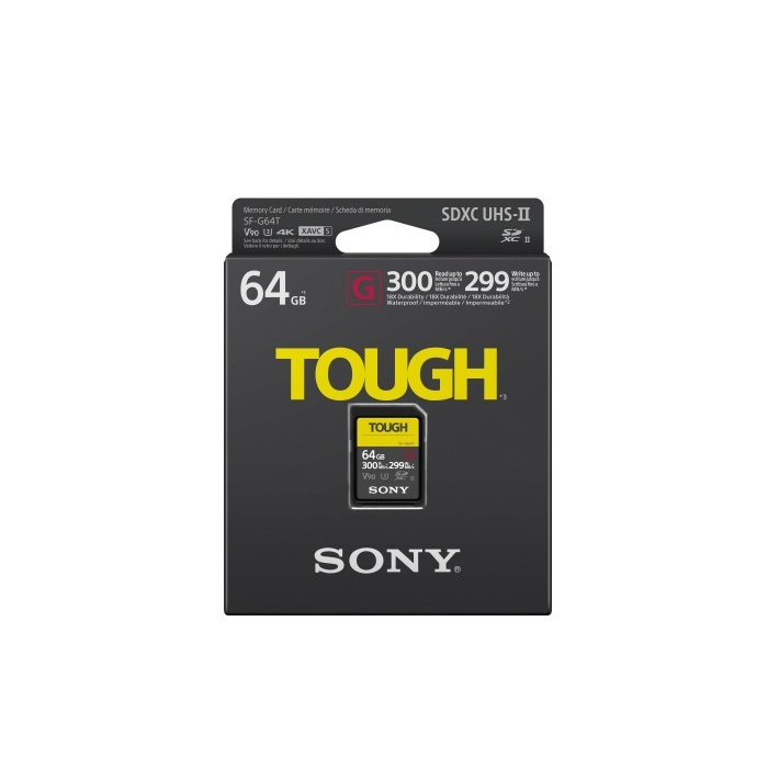 Sony SDXC 64GB Tough UHS-II CL10 U3 V90 300/290 Mb/s (SF-64TG)