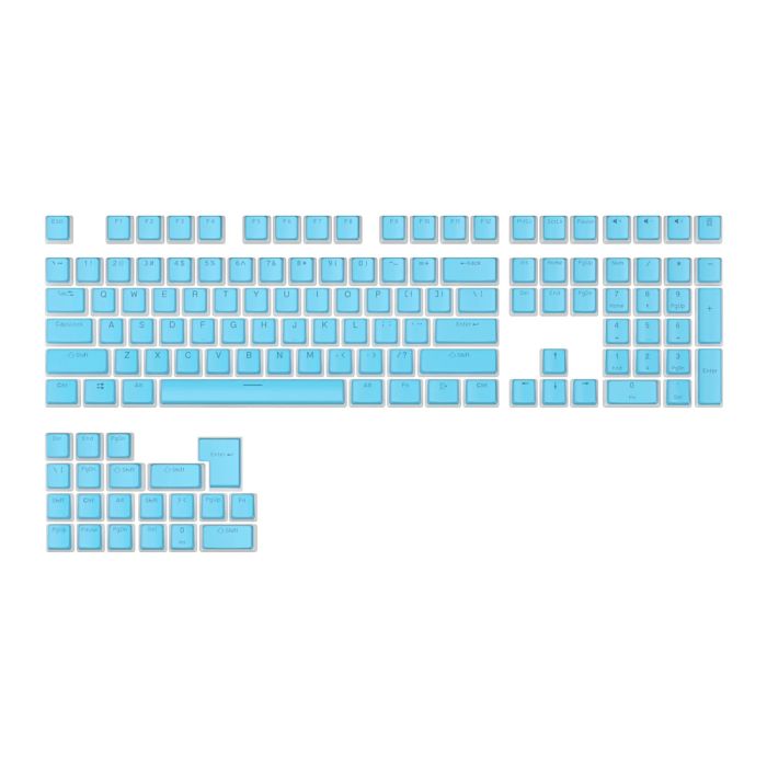 Royal Kludge Pudding PBT Keycaps - (129 pcs., Blue, PBT, ISO, ANSI, UK layout)