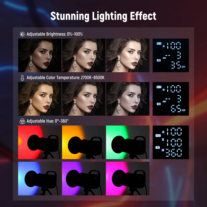 Neewer CB60 RGB LED Video Light with app Control Neewer CB60 RGB LED Video Light with app Control