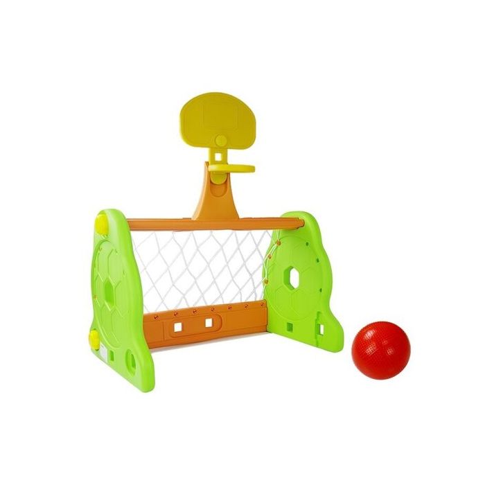 Bērnu Futbola Vārti Ar Basketbola Grozu Zaļi ( LN7917)