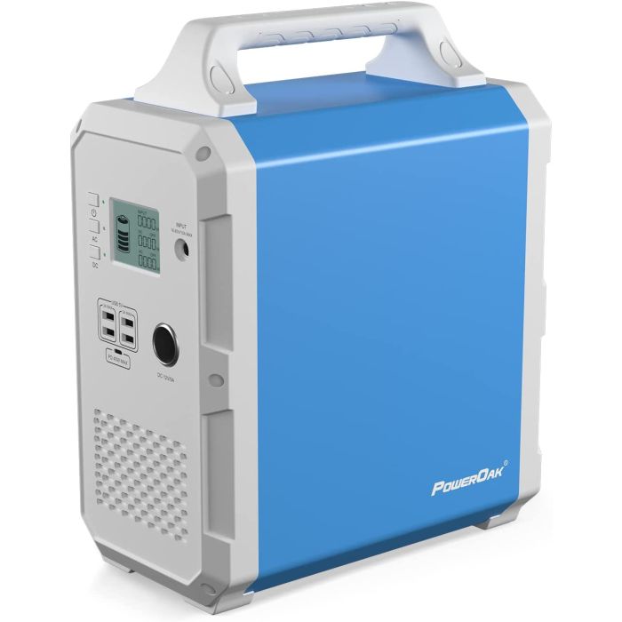 PowerOak BLUETTI EB120 Portable Power Station Solar Generator with 1200Wh Lithium Battery 1000W Inverter AC/DC/USB