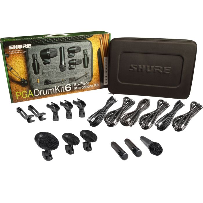 Shure PGADRUMKIT6 PG Alta Drum Microphone Kit 6 - The Extended Package