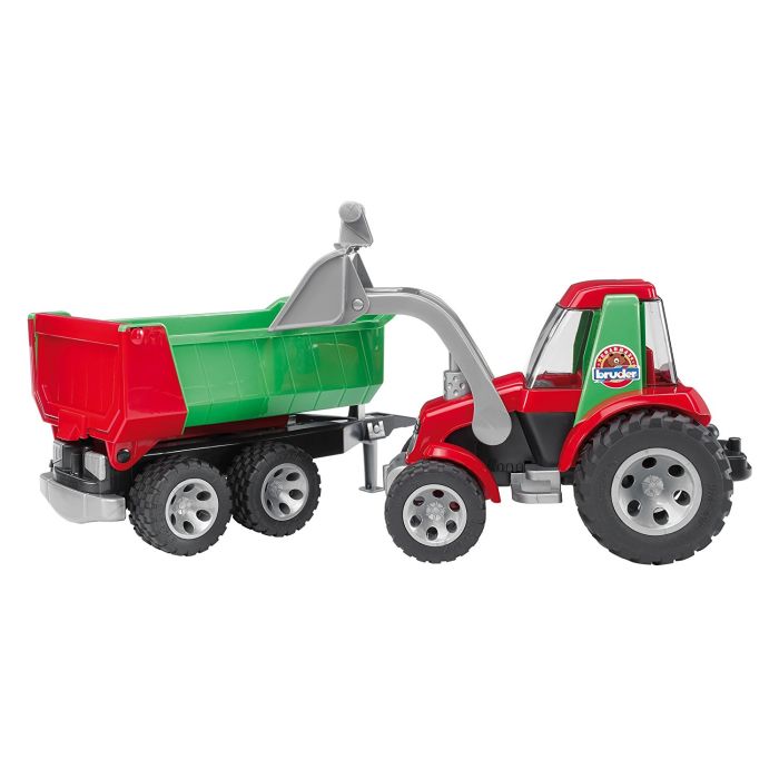 Bruder Roadmax Tractor with Frontloader and Rear Tipper (20116) Bruder Roadmax Tractor with Frontloader and Rear Tipper (20116)