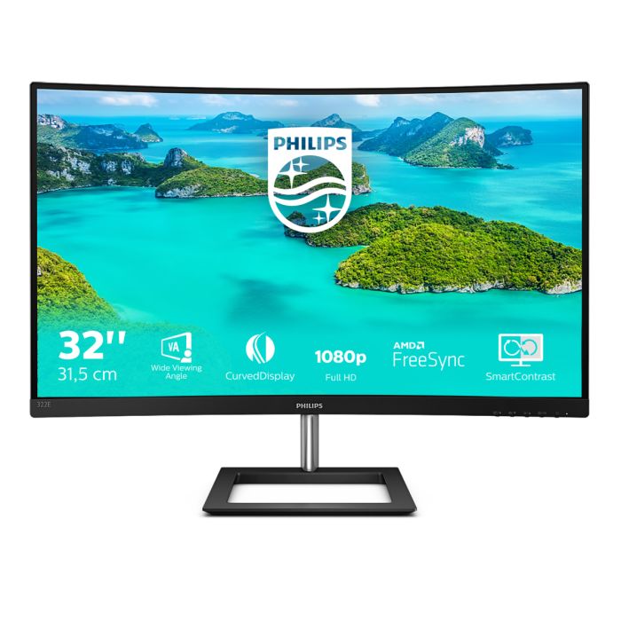 Philips E Line 322E1C/00 LED display 80 cm (31.5") 1920 x 1080 pixels Full HD LCD Black Philips E Line 322E1C/00 LED display 80 cm (31.5") 1920 x 1080 pixels Full HD LCD Black