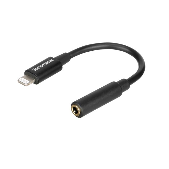 Saramonic SR-C2002 3.5mm TRRS (Female) to Lightning (Male) Microphone and Headphone Jack Adapter Saramonic SR-C2002 3.5mm TRRS (Female) to Lightning (Male) Microphone and Headphone Jack Adapter