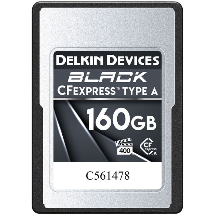 Delkin Devices 160GB BLACK CFexpress Type A Memory Card (DCFXABLK160) Delkin Devices 160GB BLACK CFexpress Type A Memory Card (DCFXABLK160)