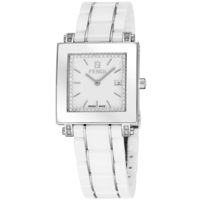 Fendi Quadro Ceramic Ladies Watch F622140DDC