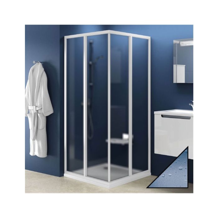 Ravak Shower Corner SRV2-75 S White + Polystyrene Pearl (14V301O211)