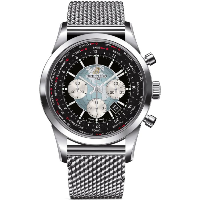 Breitling Transocean Chronograph Unitime Men's Watch AB0510U4-BB62-SS