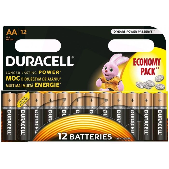 Duracell Basic Economy Pack AA X12 Batteries (AA/LR06 BL12)