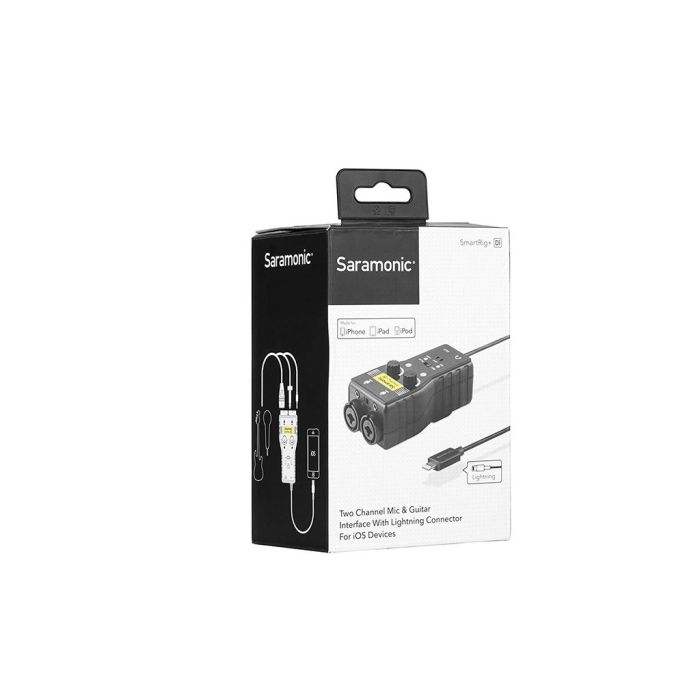 Saramonic SmartRig+Di (with Lightning Connector for iOS) - 2-Ch XLR/3.5mm Microphone Audio Mixer (Phantom Power Preamp, Guitar Interface) Saramonic SmartRig+Di (with Lightning Connector for iOS) - 2-Ch XLR/3.5mm Microphone Audio Mixer (Phantom Power Preamp, Guitar Interface)