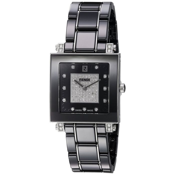 Fendi Ceramic Diamonds Ladies Watch F625110DPDC