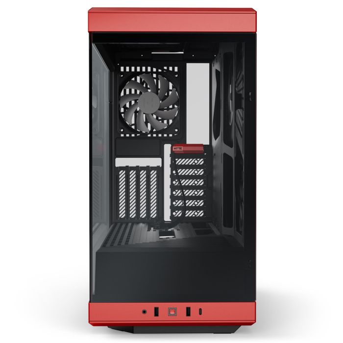 Hyte Y40 Midi Tower, Tempered Glass - Black/Red (CS-HYTE-Y40-BR)