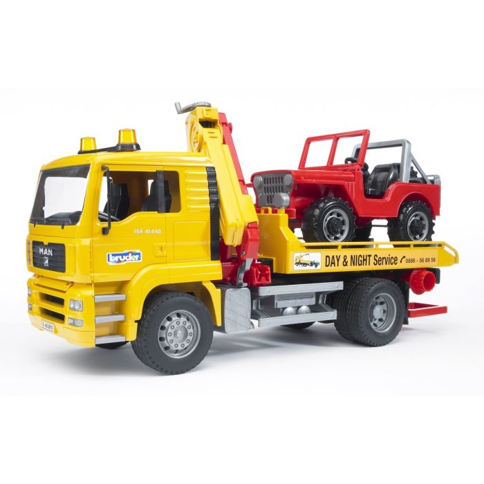 Bruder Man TGA Breakdowntruck with Cross Country Vehicle (02750)