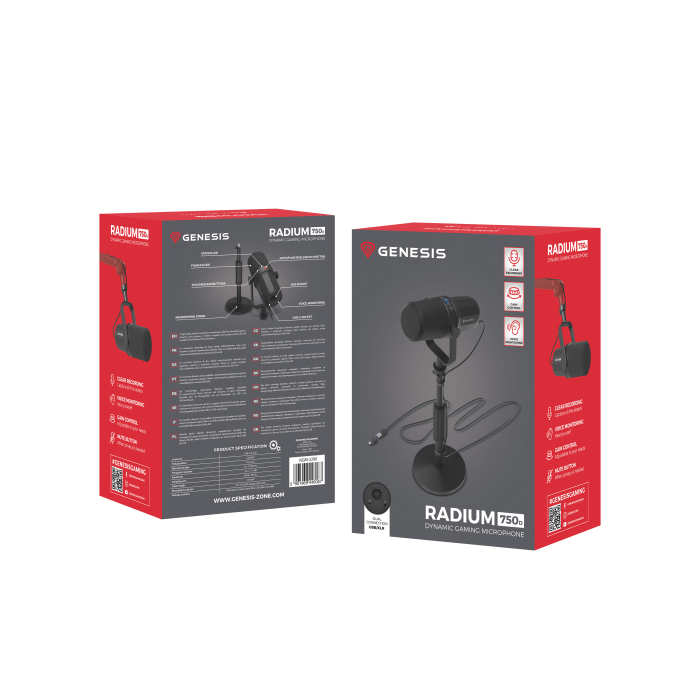 Genesis Radium 750D Dynamic Microphone Black (NGM-2290)