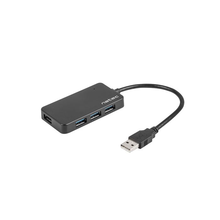 Natec Moth USB 3.0 HUB 4 Ports Black (NHU-1342)