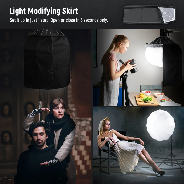 Neewer NS65L 65cm Quick Release Lantern Softbox with Fabric Barn Doors