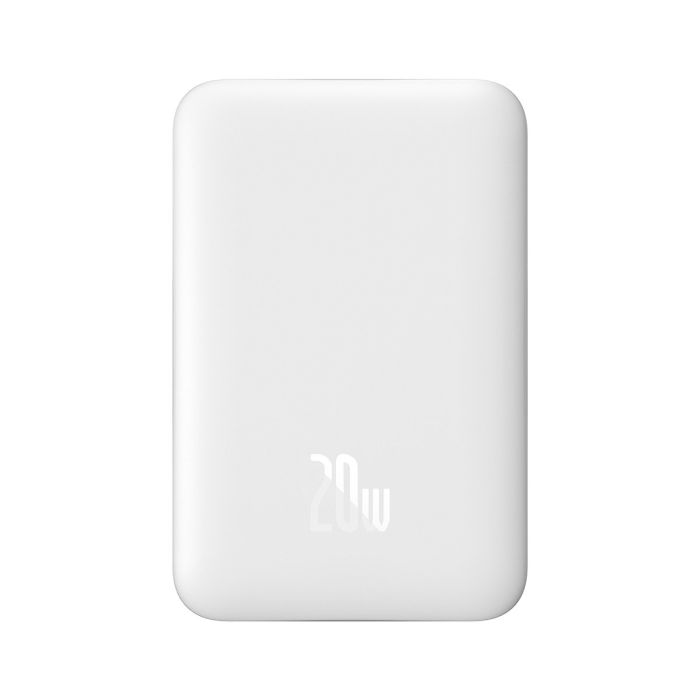 Baseus Magnetic Mini Power Bank with MagSafe 15W / PD Quick Charge QC 20W 10000mAh White (Overseas Edition) + Xiaobai Series USB-C Cable - USB-C 60W 3A 0.5m White Baseus Magnetic Mini Power Bank with MagSafe 15W / PD Quick Charge QC 20W 10000mAh White (Overseas Edition) + Xiaobai Series USB-C Cable - USB-C 60W 3A 0.5m White