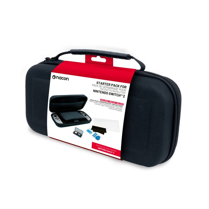 Nacon Pouch and Protection Pack for Nintendo Switch 2 | Black Nacon Pouch and Protection Pack for Nintendo Switch 2 | Black
