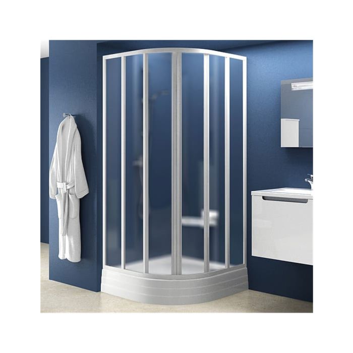 Ravak Shower Corner SKKP6-90 White + Glass Grape (3207O102ZG)
