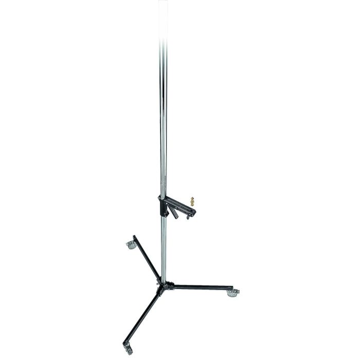 Manfrotto Chrome Column Light Stand With Locking Wheels, Removable Base (231CS)