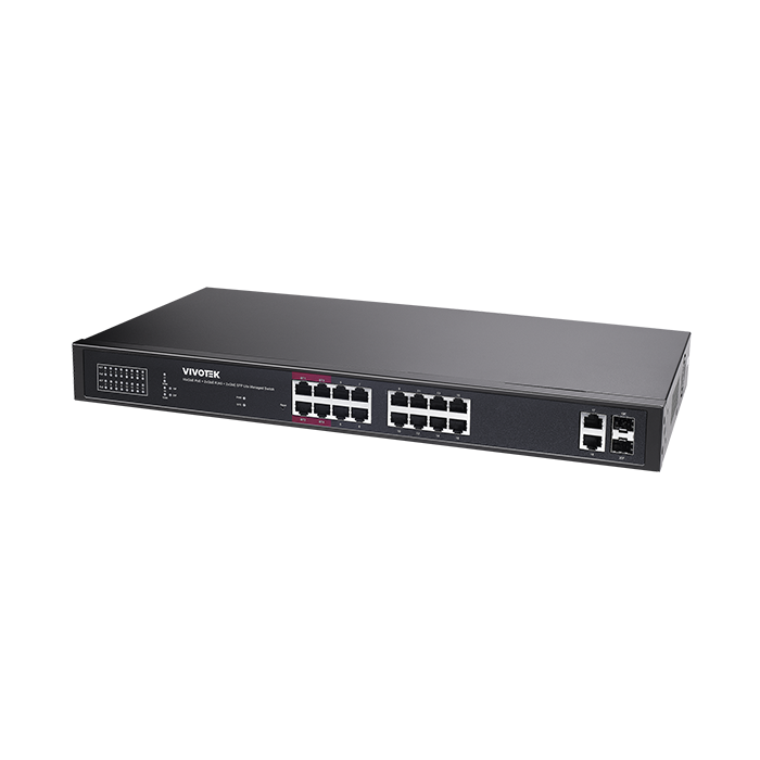 VIVOTEK AW-GEL-205A-260 PoE Switch 16xGE PoE Plus 2xGE UTP Plus 2xGE SFP