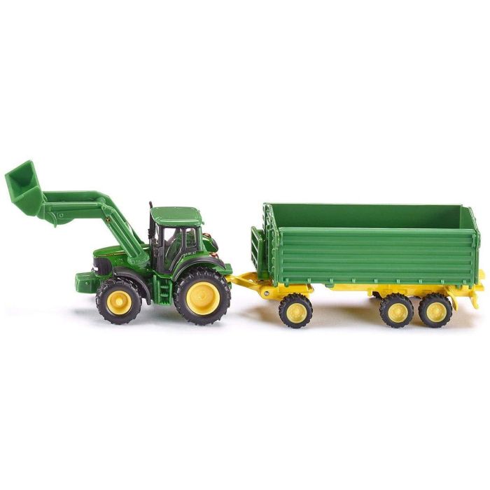 Siku John Deere with front loader and trailer (1843)