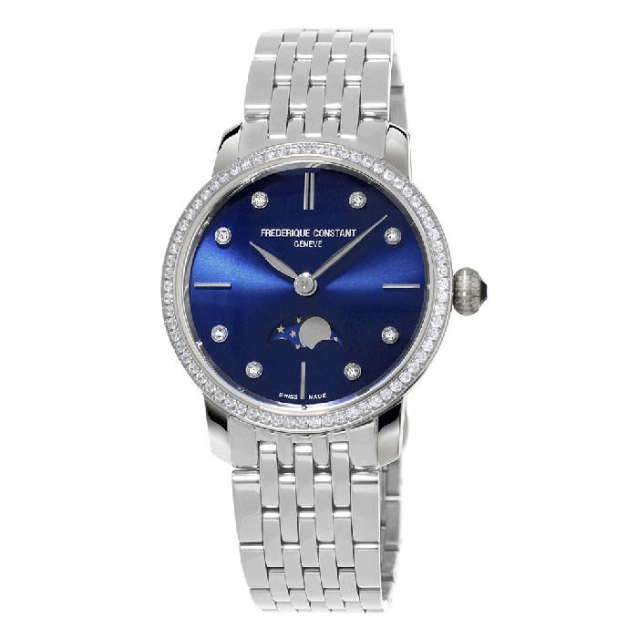 Frederique Constant Slimline Moonphase Ladies Watch FC-206ND1SD26B