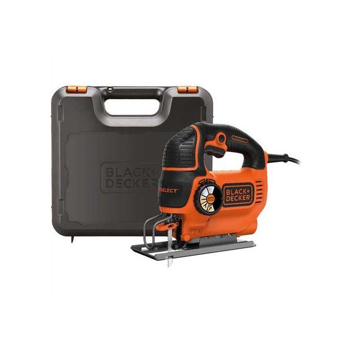 BLACK+DECKER 550W AUTOSELECT® Pendulum Jigsaw with Blade and Kitbox (KS801SEK)