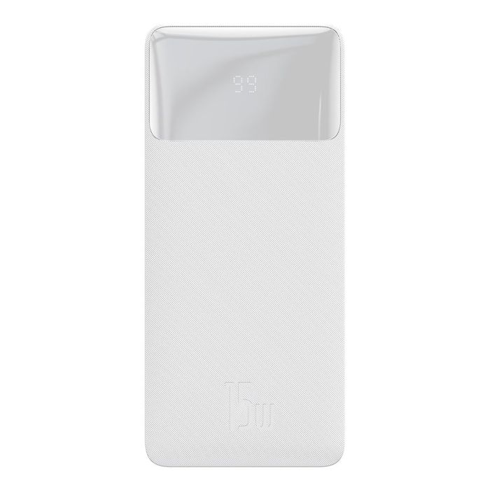 Baseus Bipow powerbank 30000mAh 2x USB / USB Type C / micro USB 15W white (PPDML-K02)