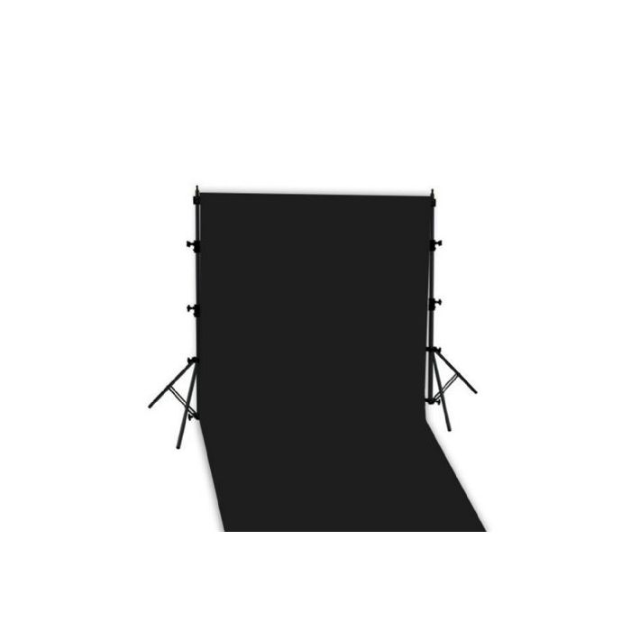 Linkstar Hintergrund System + Cloth Black 2.9x5m