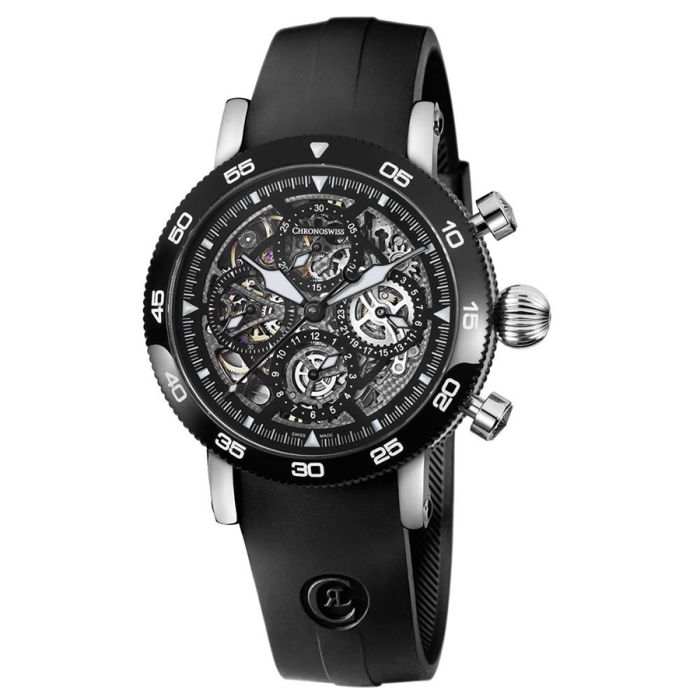 Chronoswiss Timemaster Chronograph Skeleton Men's Watch CH9043S-BK