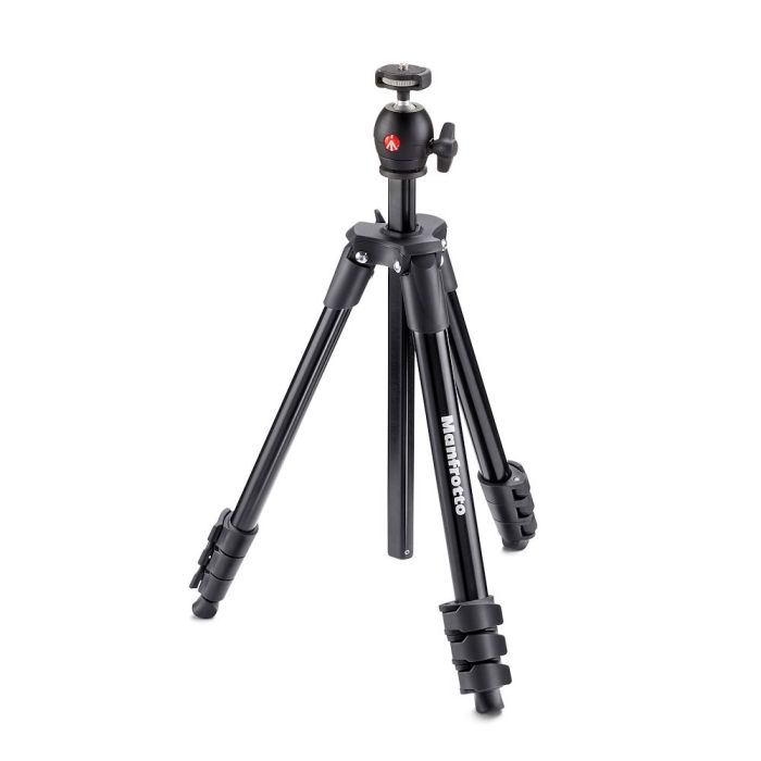 Manfrotto Compact Light Aluminium Tripod with Ball Head Black (MKCOMPACTLT-BK)