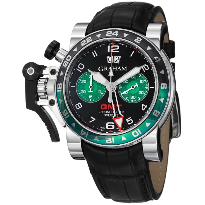 Graham Chronofighter Oversize GMT Steel Men's Watch 2OVGS.B12A Graham Chronofighter Oversize GMT Steel Men's Watch 2OVGS.B12A