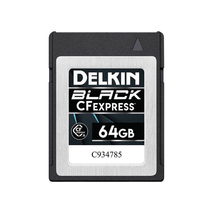 Delkin Devices CFexpress Type B BLACK 64GB Memory Card 1685MB/s Read, 1680MB/s Write (DCFXBLK64)