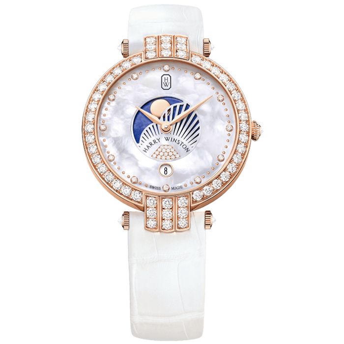 Harry Winston Premier Moon Phase 36mm Ladies Watch PRNQMP36RR001