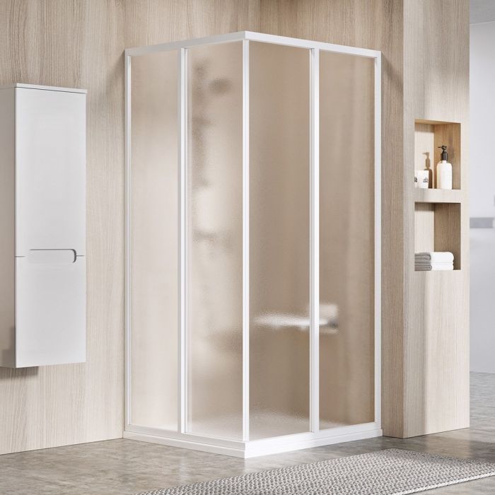 Ravak Shower Corner SRV2-100 195 S White + Glass Grape (14VA01O2ZG) Ravak Shower Corner SRV2-100 195 S White + Glass Grape (14VA01O2ZG)