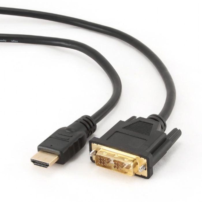 Gembird HDMI to DVI Male-Male Cable with Gold-Plated Connectors, 1.8m (CC-HDMI-DVI-6)