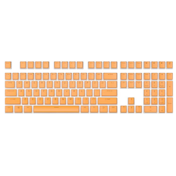Royal Kludge Pudding PBT Keycaps - (104 pcs., Orange, PBT ANSI, UK layout)