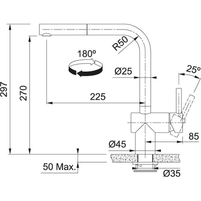 Franke Atlas Neo S Nozzle (115.0625.527)