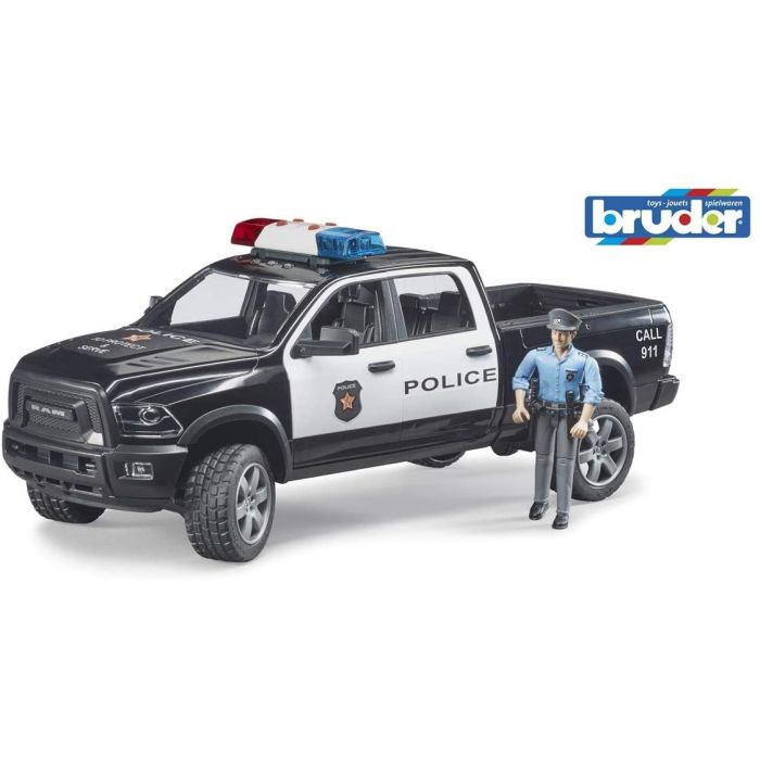 Bruder RAM 2500 police pick-up truck with police officer (02505)