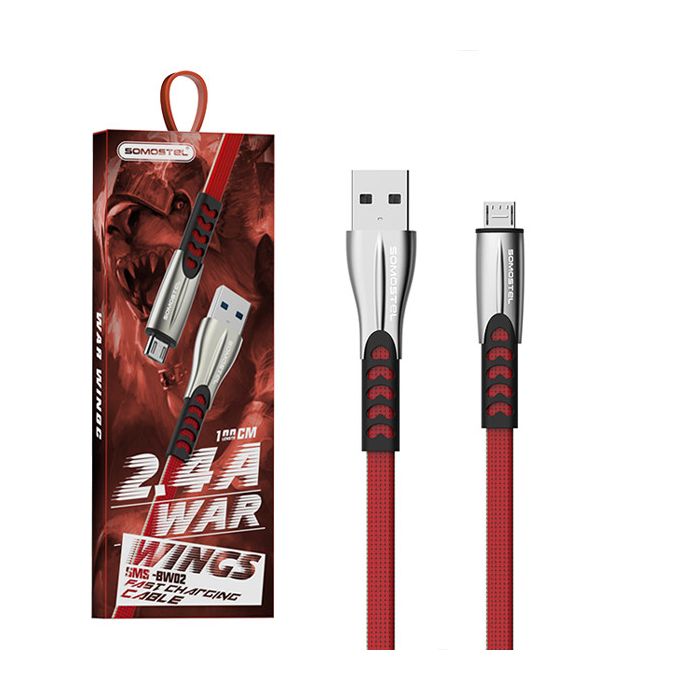 Somostel SMS-BW02 1m Fast Charging Cable Red (5902012967799)
