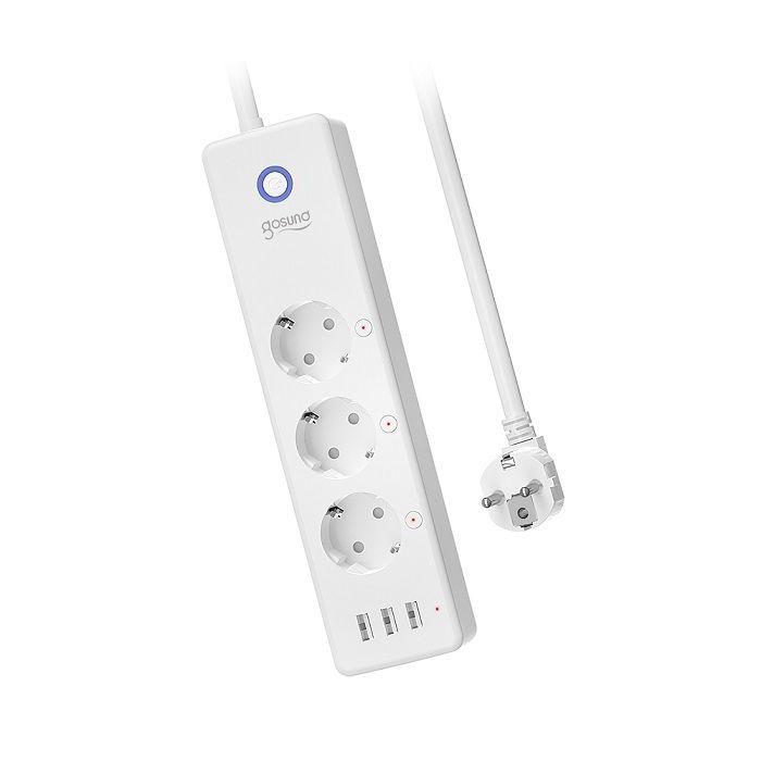Gosund Tuya Smart Life Wi-Fi viedais pagarinātājs 3x kontaktligzdas 3x USB 3680W (GOSUND-P1) Gosund Tuya Smart Life Wi-Fi viedais pagarinātājs 3x kontaktligzdas 3x USB 3680W (GOSUND-P1)