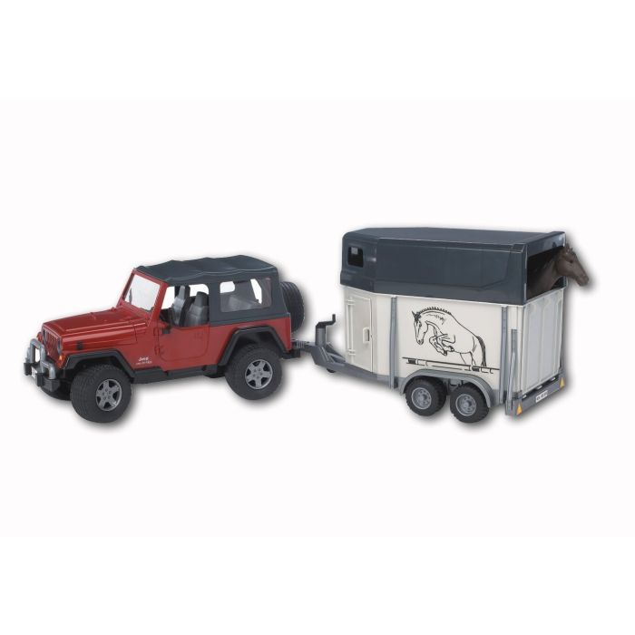 Bruder Jeep Wrangler with Hourse Trailer (02921)