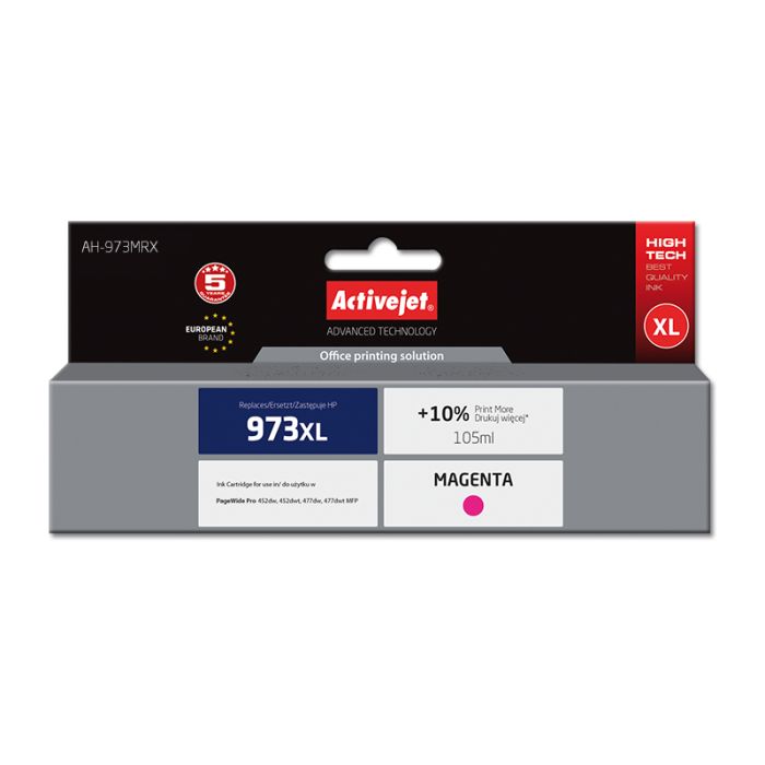 Activejet AH-973MRX HP 973XL F6T82AE replacement Premium 105 ml magenta