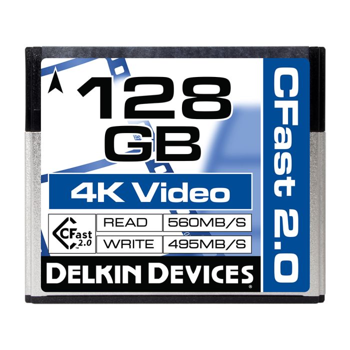 Delkin Devices 128GB Cinema CFast 2.0 560MBs / 495MBs (DDCFST560128)